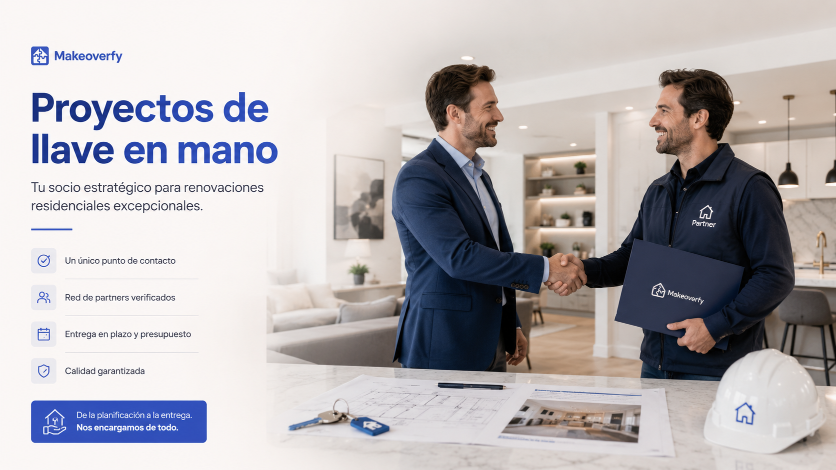Panel de proyectos llave en mano